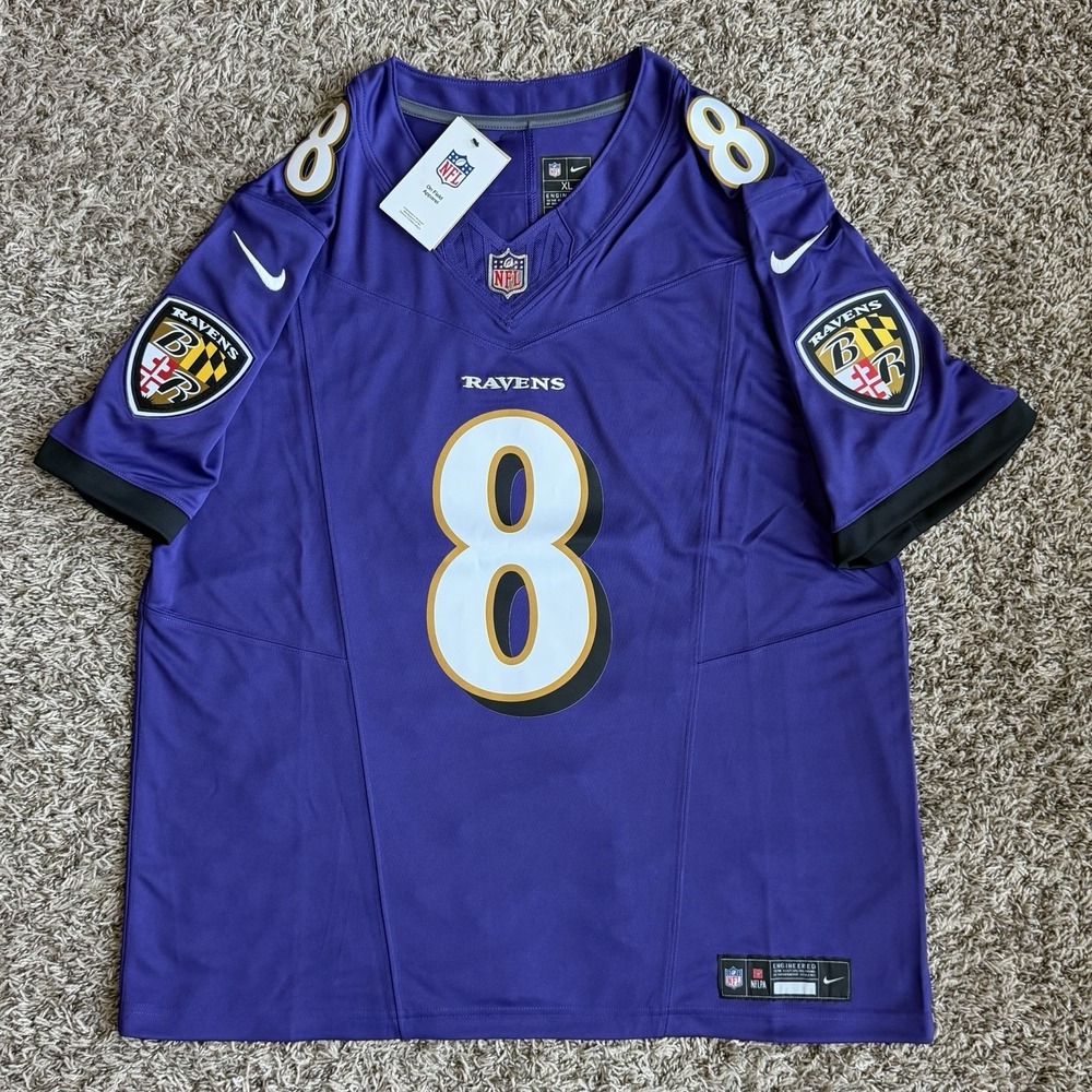 Nike Baltimore Ravens Lamar Jackson FUSE Limited Purple Jersey Men's XL NFL NEW